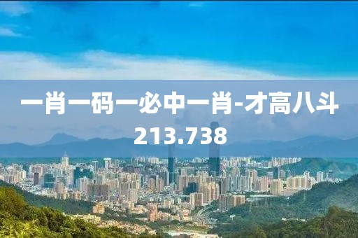 一肖一码一必中一肖-才高八斗213.738