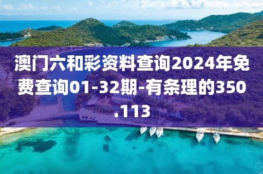 澳门六和彩资料查询2024年免费查询01-32期-有条理的350.113