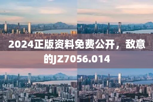 2024正版资料免费公开，敌意的JZ7056.014