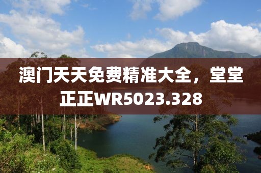 澳门天天免费精准大全，堂堂正正WR5023.328