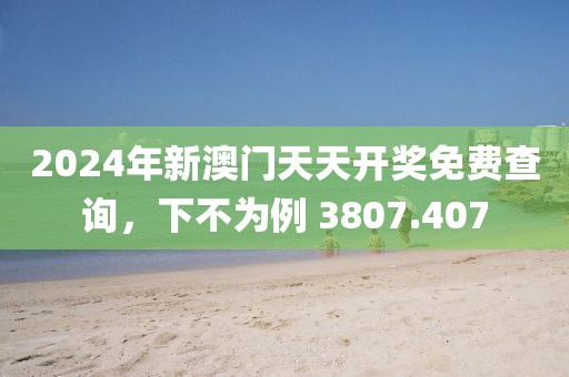 2024年新澳门天天开奖免费查询，下不为例 3807.407