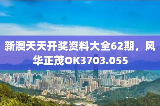 新澳天天开奖资料大全62期，风华正茂OK3703.055