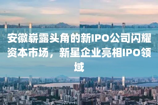 安徽崭露头角的新IPO公司闪耀资本市场，新星企业亮相IPO领域