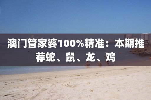 澳门管家婆100%精准：本期推荐蛇、鼠、龙、鸡