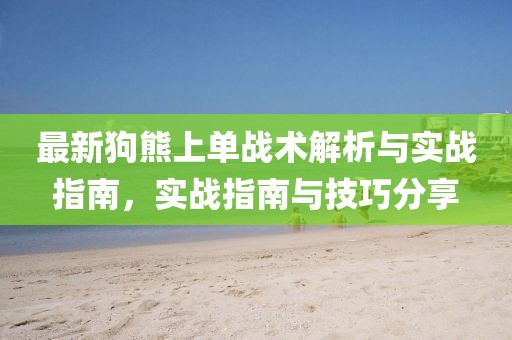 最新狗熊上单战术解析与实战指南，实战指南与技巧分享