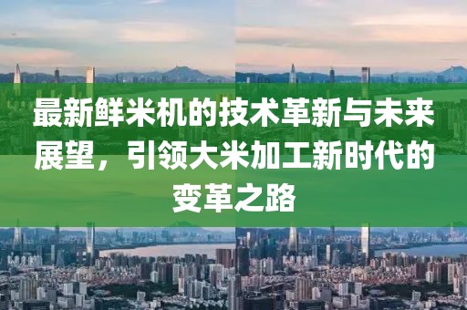 最新鲜米机的技术革新与未来展望，引领大米加工新时代的变革之路