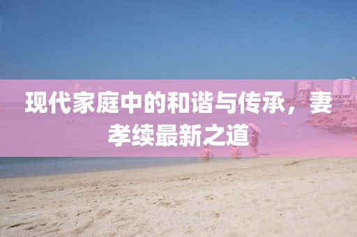 现代家庭中的和谐与传承,妻孝续最新之道
