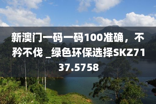 新澳门一码一码100准确，不矜不伐 _绿色环保选择SKZ7137.5758