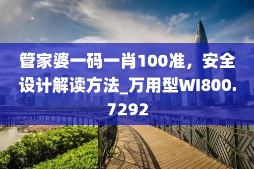 管家婆一码一肖100准，安全设计解读方法_万用型WI800.7292