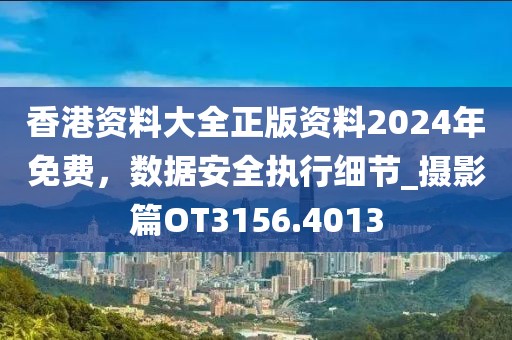 香港资料大全正版资料2024年免费，数据安全执行细节_摄影篇OT3156.4013
