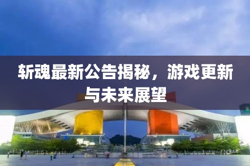 斩魂最新公告揭秘，游戏更新与未来展望