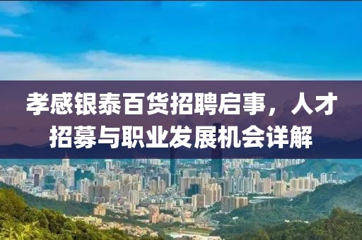 孝感银泰百货招聘启事，人才招募与职业发展机会详解