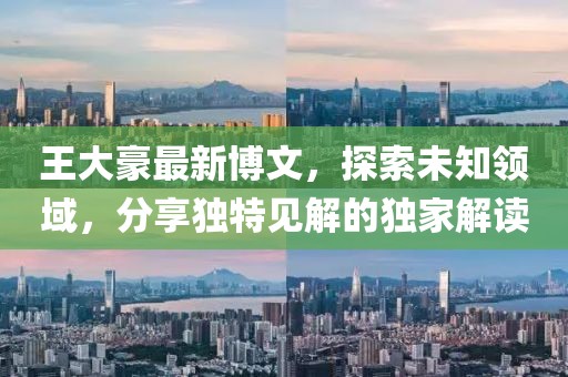 王大豪最新博文，探索未知领域，分享独特见解的独家解读