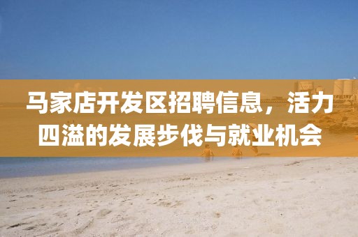 马家店开发区招聘信息，活力四溢的发展步伐与就业机会