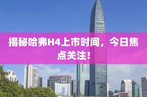 揭秘哈弗H4上市时间，今日焦点关注！