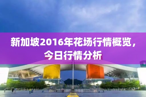 新加坡2016年花场行情概览，今日行情分析