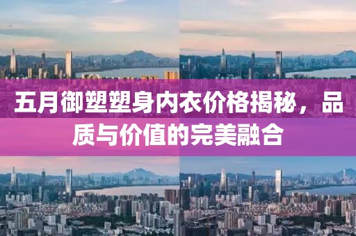 五月御塑塑身内衣价格揭秘，品质与价值的完美融合