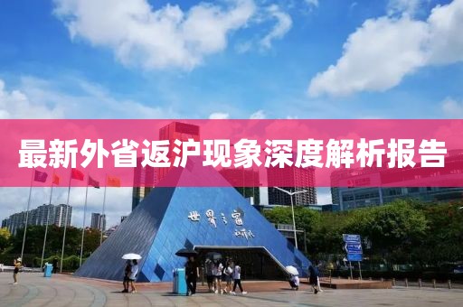 最新外省返沪现象深度解析报告