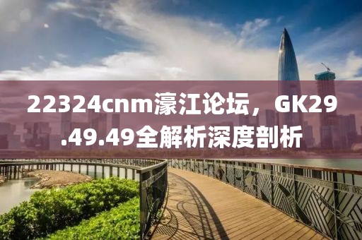22324cnm濠江论坛，GK29.49.49全解析深度剖析
