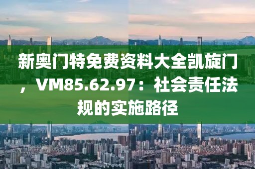 新奥门特免费资料大全凯旋门，VM85.62.97：社会责任法规的实施路径