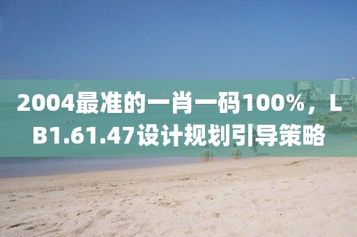 2004最准的一肖一码100%，LB1.61.47设计规划引导策略