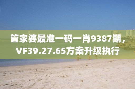管家婆最准一码一肖9387期，VF39.27.65方案升级执行