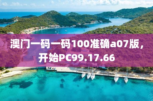 澳门一码一码100准确a07版，开始PC99.17.66
