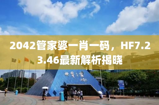 2042管家婆一肖一码，HF7.23.46最新解析揭晓