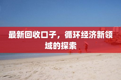 最新回收口子，循环经济新领域的探索