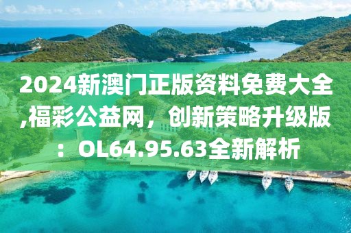 2024新澳门正版资料免费大全,福彩公益网，创新策略升级版：OL64.95.63全新解析