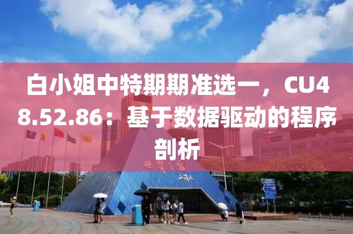 白小姐中特期期准选一，CU48.52.86：基于数据驱动的程序剖析