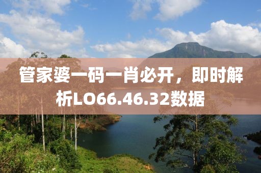 管家婆一码一肖必开，即时解析LO66.46.32数据