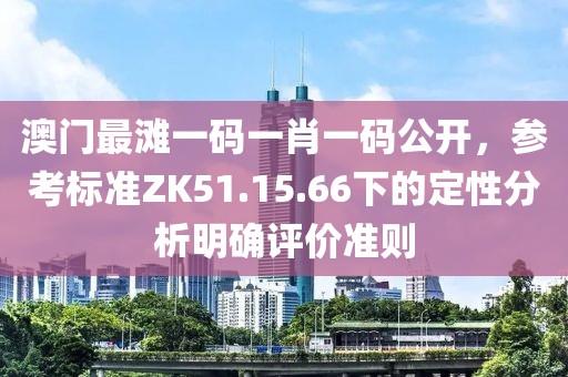 澳门最滩一码一肖一码公开，参考标准ZK51.15.66下的定性分析明确评价准则