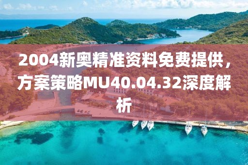 2004新奥精准资料免费提供，方案策略MU40.04.32深度解析