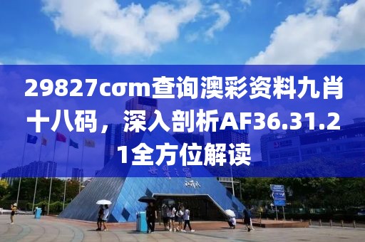 29827cσm查询澳彩资料九肖十八码，深入剖析AF36.31.21全方位解读