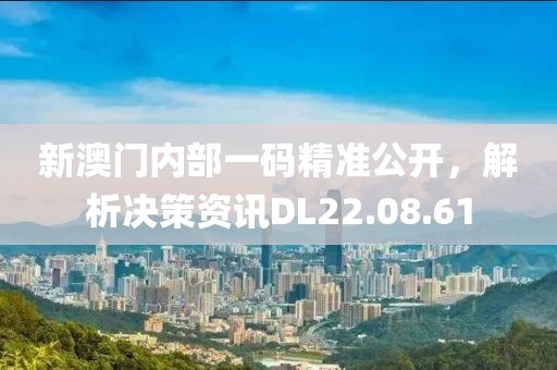 新澳门内部一码精准公开，解析决策资讯DL22.08.61