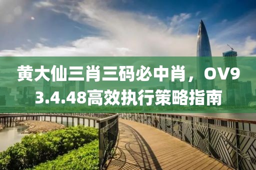 黄大仙三肖三码必中肖，OV93.4.48高效执行策略指南