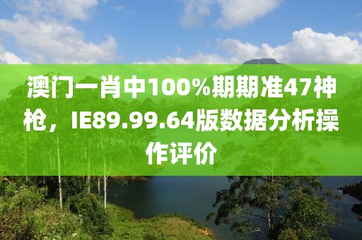 澳门一肖中100%期期准47神枪，IE89.99.64版数据分析操作评价