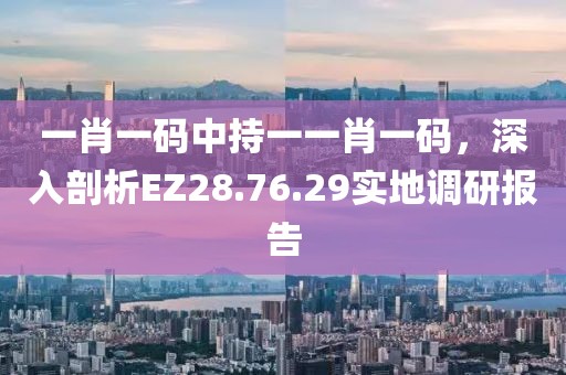 一肖一码中持一一肖一码，深入剖析EZ28.76.29实地调研报告