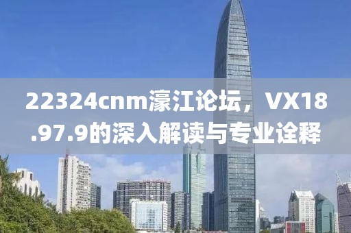 22324cnm濠江论坛，VX18.97.9的深入解读与专业诠释