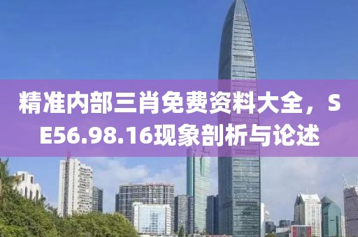 精准内部三肖免费资料大全，SE56.98.16现象剖析与论述