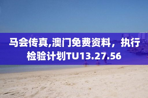 马会传真,澳门免费资料，执行检验计划TU13.27.56