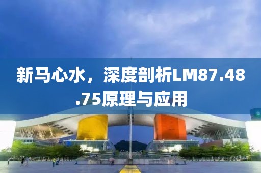新马心水，深度剖析LM87.48.75原理与应用